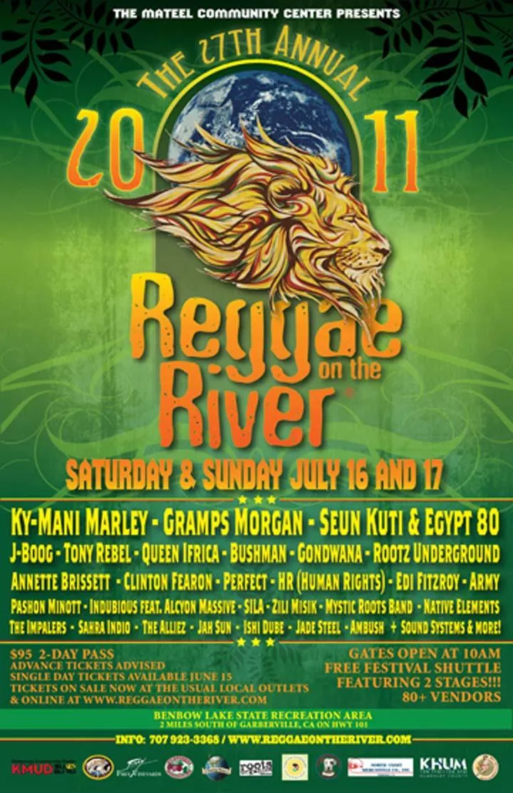 Reggae on the River 2011 poster